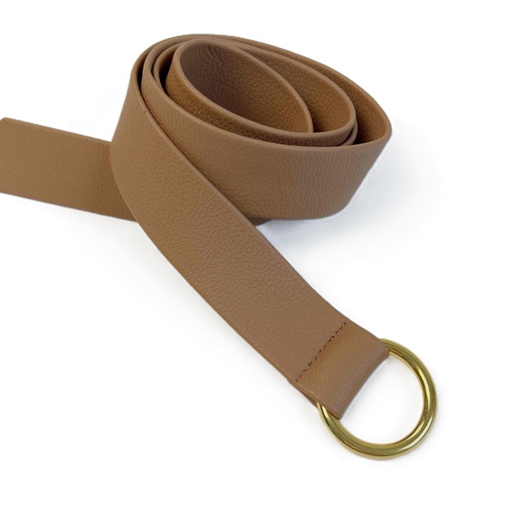 B-Low‎ The Belt Mia Belt Brown Faux Leather Gold-Toned Buckle 52" One Size - Picture 2 of 6
